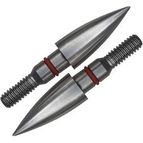 5/16″ 100 Grains Field Points arrowheads, Stainless Steel Archery Target Bullet Point Sharp Targethead Screw in Broadheads (1 Dozen 12 PCS) (5/16″100Grain-C, 5/16″)