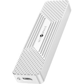 M.2 SATA SSD Enclosure Reader, SETMSPACE Type-C External SSD Adapter, M.2 Enclosure 6Gbps Aluminum, for M.2 SATA NGFF 2230/2242/2260/2280 SSDS with B-Key/B+M Key