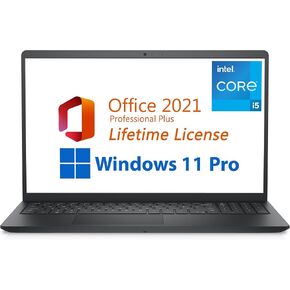 Dell 2024 Inspiron 15 Business Laptop, Free Microsoft Office 2021 with Lifetime License, 15.6" FHD 1920 x 1080, Intel Quad-Core i5-1135G7 2.4 GHz, 32GB DDR4 RAM, 1TB PCIe SSD, Windows 11 Pro, Black