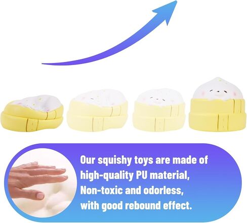 anboor 3.0 بوصة الغذاء squishies همبرغر لعبة بطيئة ارتفاع kawaii الدب ضغط اللعب الإجهاد الإغاثة الحيوان squish لعبة للأطفال البالغين عيد ميلاد in Saudi Arabia