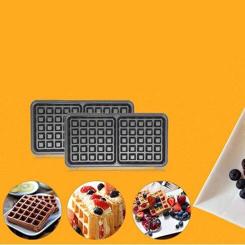 750W Sandwich Maker with 6 different moulded trays, Grilled Cheese Maker with non stick cooking surface, Electric Sandwich Maker double sided heating for Breakfast (US) in Saudi Arabia