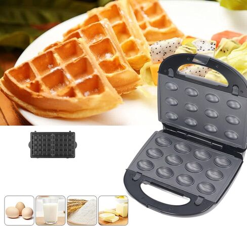 750W Sandwich Maker with 6 different moulded trays, Grilled Cheese Maker with non stick cooking surface, Electric Sandwich Maker double sided heating for Breakfast (US) in Saudi Arabia