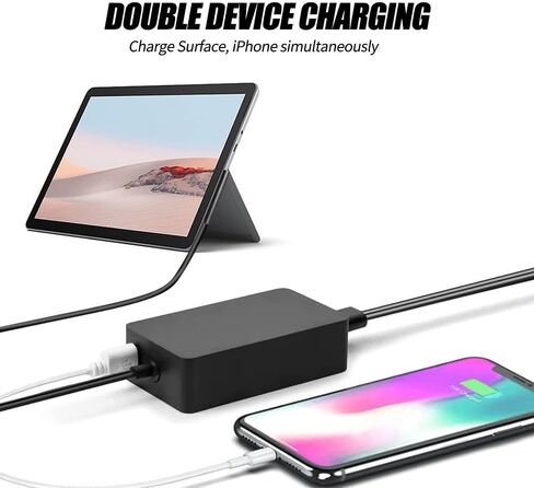 127W 102W AC Charger for Microsoft Surface Pro 10 9 8 7 6 5 4 3 Surface Laptop 7 6 5 4 3 2 1 Surface Book 3 2 1 Surface Laptop Studio 2 1 Surface Go 4 3 2 1 Surface Laptop Go 2 1 Windows Power Supply in Saudi Arabia
