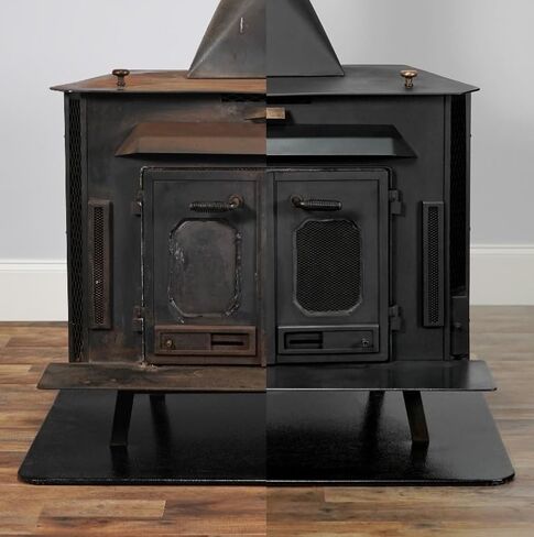 طلاء رش عالي الحرارة من روتلاند برودكتس 80، أونصة سائلة (عبوة من قطعة واحدة)، أسود، 12 in Kuwait