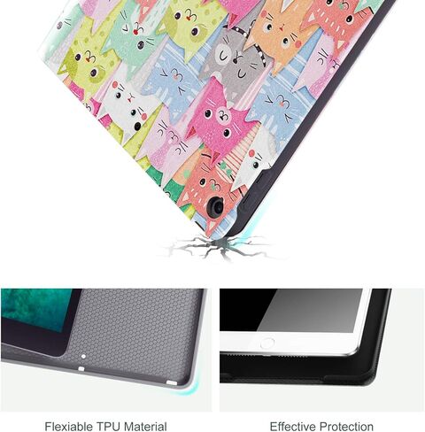 iPad 9th Generation Case, iPad 8th Generation Case, iPad 7th Generation Case, iPad 10.2 Case for Girls Women, iPad Cover 9th Generation Adjustable Viewing Stand Auto Wake/Sleep, Pink CompositionBook in Kuwait