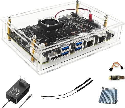Banana Pi BPI-F3 Acrylic Developer Kit 16GB RAM 128GB ROM- Industrial Grade RISC-V SBC, 2.0 Tops 2xGbE Ethernet prot - Armbian Bianbu in Saudi Arabia