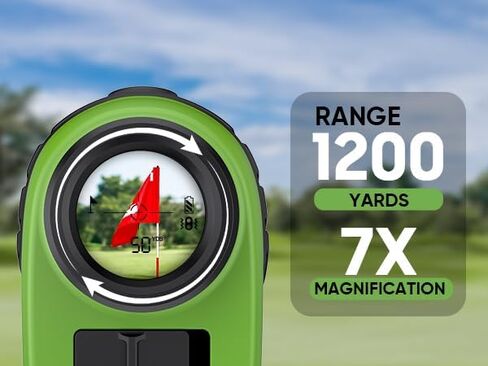 R1 Pro Laser Golf Rangefinder مع منحدر مغناطيسي 1200 ياردة 7X التكبير العلم القطب قفل قابلة للشحن مجموعة الجولف مكتشف - أفضل ملحقات الجولف هدايا الجولف للرجال in Kuwait
