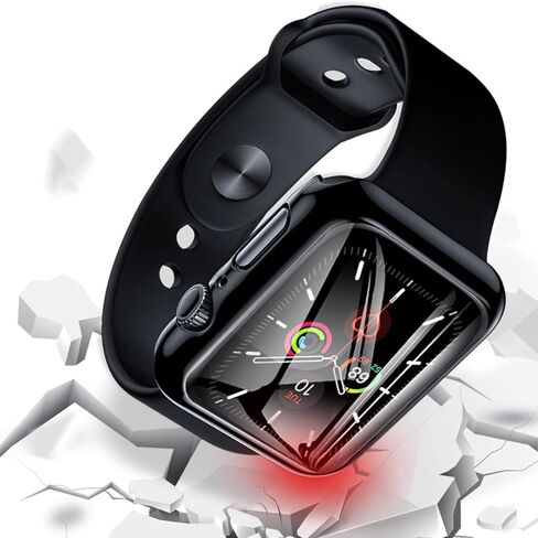 KASORW 2 Pack Case for Apple Watch Series 7 45mm 41mm with Tempered Glass Screen Protector Hard PC Case for All Around Coverage Protective Bumpers Cover for iWatch S7(45mm, Blue) in Saudi Arabia