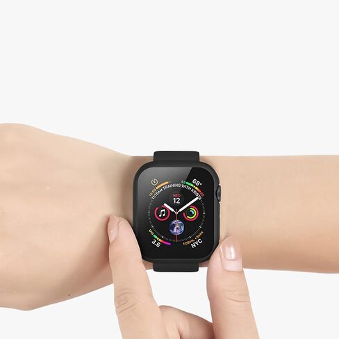 KASORW 2 Pack Case for Apple Watch Series 7 45mm 41mm with Tempered Glass Screen Protector Hard PC Case for All Around Coverage Protective Bumpers Cover for iWatch S7(45mm, Blue) in Saudi Arabia