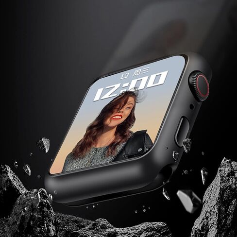 KASORW 2 Pack Case for Apple Watch Series 7 45mm 41mm with Tempered Glass Screen Protector Hard PC Case for All Around Coverage Protective Bumpers Cover for iWatch S7(45mm, Blue) in Saudi Arabia