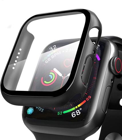 KASORW 2 Pack Case for Apple Watch Series 7 45mm 41mm with Tempered Glass Screen Protector Hard PC Case for All Around Coverage Protective Bumpers Cover for iWatch S7(45mm, Blue) in Saudi Arabia