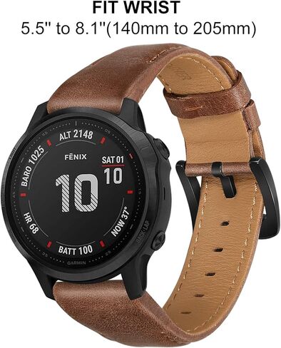 TRUMiRR Watch Band for Fenix 8 43mm / 7S / 6S / 5S, 20mm Quick Fit Leather Strap for Garmin Descent Mk3 / Mk3i 43mm / Epix Pro 42mm / Approach S70 42mm in Saudi Arabia