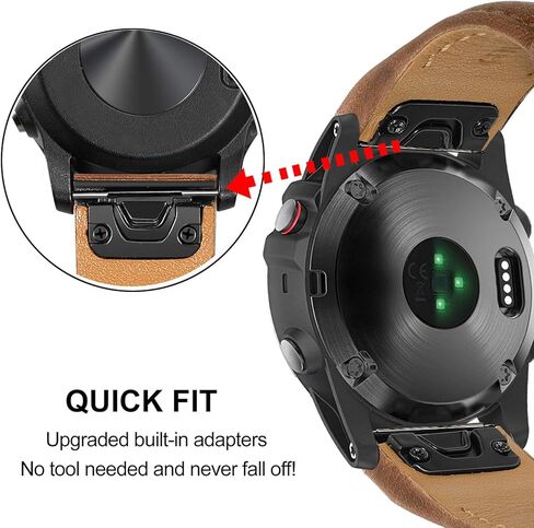 TRUMiRR Watch Band for Fenix 8 43mm / 7S / 6S / 5S, 20mm Quick Fit Leather Strap for Garmin Descent Mk3 / Mk3i 43mm / Epix Pro 42mm / Approach S70 42mm in Saudi Arabia