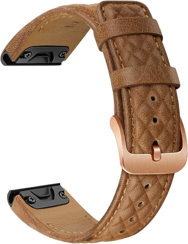 TRUMiRR Watch Band for Fenix 8 43mm / 7S / 6S / 5S, 20mm Quick Fit Leather Strap for Garmin Descent Mk3 / Mk3i 43mm / Epix Pro 42mm / Approach S70 42mm in Saudi Arabia