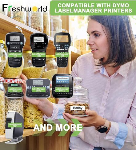 6-Pack Compatible Dymo D1 Label Tape 19mm 45803 45803s S0720830 Label Maker Refills d1, Black on White Ink, 3/4 Inch x 23 Ft(7m), Replace for Dymo LabelManager 360D 420P 450D 500TS 450 Duo Label Maker in Kuwait