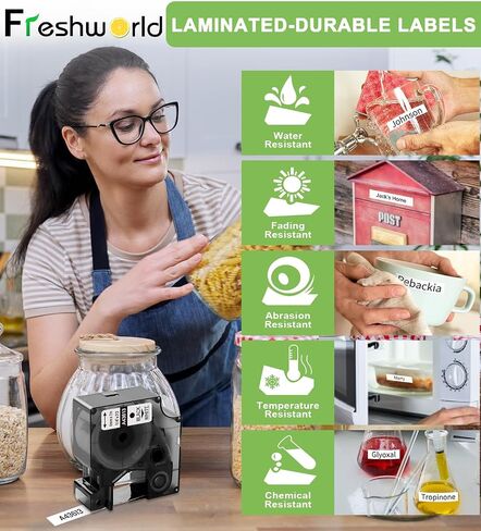 6-Pack Compatible Dymo D1 Label Tape 19mm 45803 45803s S0720830 Label Maker Refills d1, Black on White Ink, 3/4 Inch x 23 Ft(7m), Replace for Dymo LabelManager 360D 420P 450D 500TS 450 Duo Label Maker in Kuwait