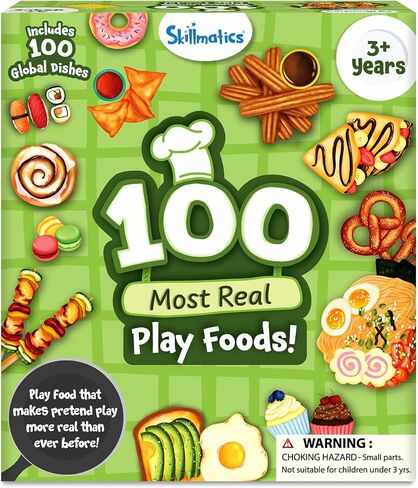 مجموعة بقالة Skillmatics Pretend Play - 10 حاويات، أكثر من 100 قطعة طعام لعب للعب الأطفال، ملحقات المطبخ للعب العودة إلى المدرسة، ألعاب المطبخ، الفواكه والخضروات، هدايا للأطفال والأطفال الصغار من سن 3 إلى 7 سنوات in Kuwait