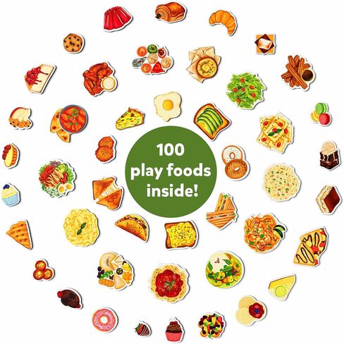 مجموعة بقالة Skillmatics Pretend Play - 10 حاويات، أكثر من 100 قطعة طعام لعب للعب الأطفال، ملحقات المطبخ للعب العودة إلى المدرسة، ألعاب المطبخ، الفواكه والخضروات، هدايا للأطفال والأطفال الصغار من سن 3 إلى 7 سنوات in Kuwait