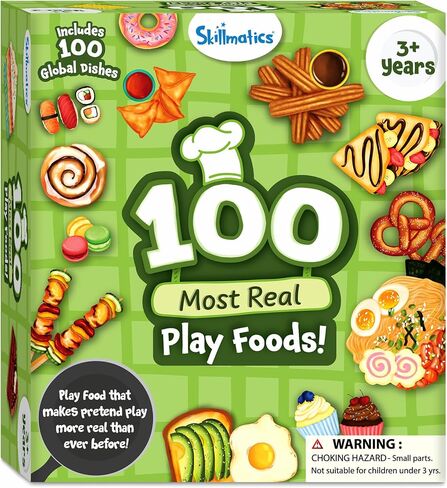 مجموعة بقالة Skillmatics Pretend Play - 10 حاويات، أكثر من 100 قطعة طعام لعب للعب الأطفال، ملحقات المطبخ للعب العودة إلى المدرسة، ألعاب المطبخ، الفواكه والخضروات، هدايا للأطفال والأطفال الصغار من سن 3 إلى 7 سنوات in Kuwait