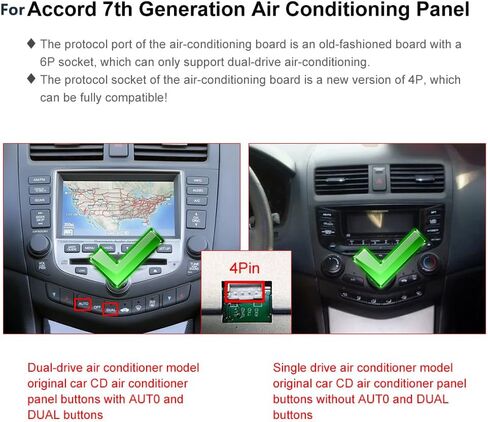 2G+32G Radio for Honda Accord 7th 2003 2004 2005 2006 2007, Rimoody Android 13 Car Stereo 10.1'' Touch Screen Carplay Android Auto Mirror Link GPS WiFi Bluetooth FM/RDS EQ Backup Camera in Saudi Arabia