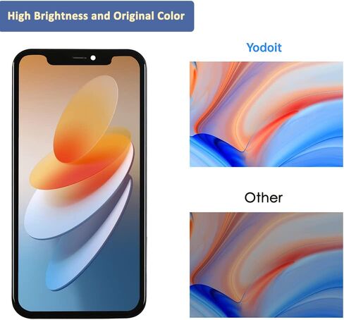 Yodoit for iPhone 12/12 Pro Screen Replacement OLED Display Kit 3D Touch 6.1 Inch Glass [Not LCD] with Repair Tool and Screen Protective Film, A2172, A2341 in Kuwait