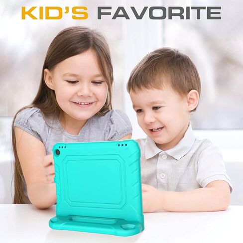 Kids Case for Amazon Fire 10 Pro/10 Plus/HD 10 Tablet(13th/11th Generation, 2023/2021 Release), Durable Shockproof Protective Case with Screen Protector for Kindle Fire HD 10 Tablet, Blue in Kuwait