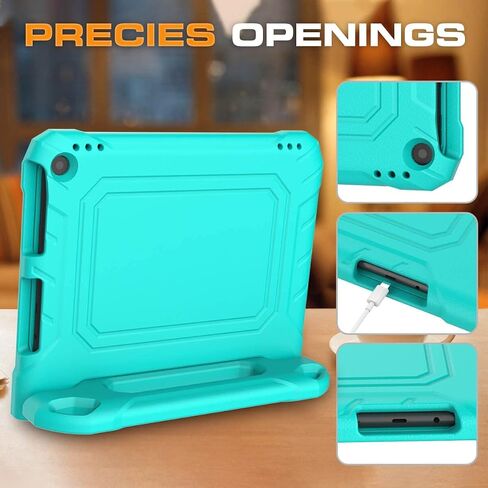 Kids Case for Amazon Fire 10 Pro/10 Plus/HD 10 Tablet(13th/11th Generation, 2023/2021 Release), Durable Shockproof Protective Case with Screen Protector for Kindle Fire HD 10 Tablet, Blue in Kuwait