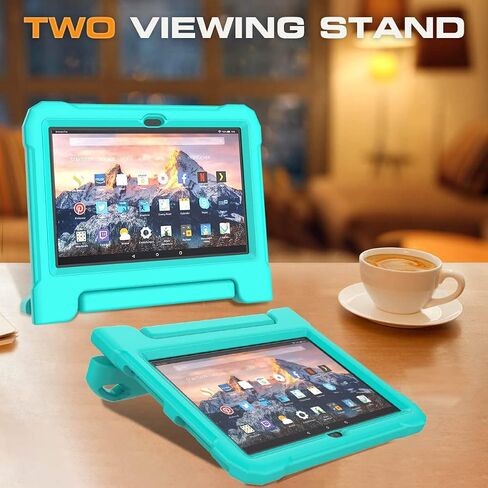 Kids Case for Amazon Fire 10 Pro/10 Plus/HD 10 Tablet(13th/11th Generation, 2023/2021 Release), Durable Shockproof Protective Case with Screen Protector for Kindle Fire HD 10 Tablet, Blue in Kuwait