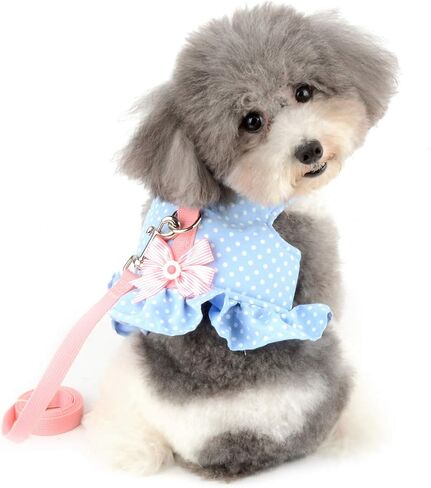 SELMAI Cat Harness and Leash for Walking Escape Proof Floral Vest Harness for Small Dogs Boys Girls Kitten Puppies Easy on Jacket Soft Padded Cat Vest for Walking Outdoor Spring Autumn XS in Kuwait