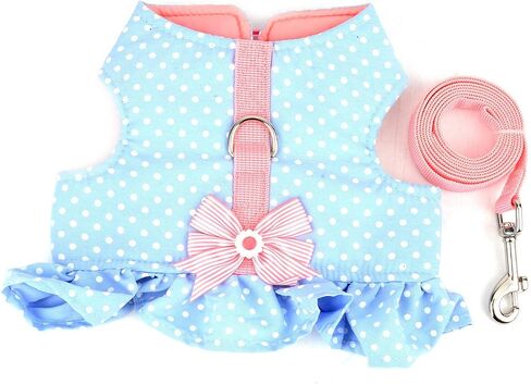 SELMAI Cat Harness and Leash for Walking Escape Proof Floral Vest Harness for Small Dogs Boys Girls Kitten Puppies Easy on Jacket Soft Padded Cat Vest for Walking Outdoor Spring Autumn XS in Kuwait