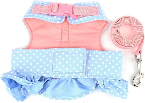 SELMAI Cat Harness and Leash for Walking Escape Proof Floral Vest Harness for Small Dogs Boys Girls Kitten Puppies Easy on Jacket Soft Padded Cat Vest for Walking Outdoor Spring Autumn XS in Kuwait