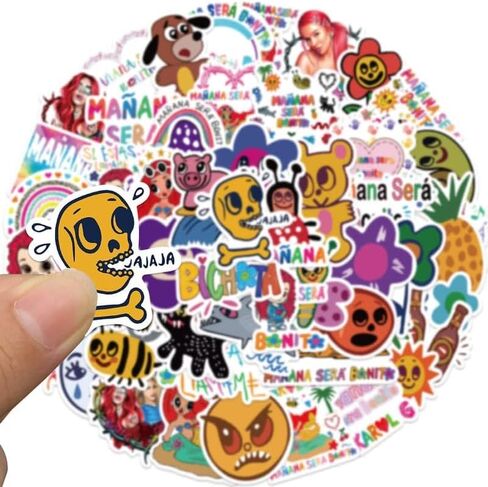 ملصقات Manana Sera Bonito 50 قطعة من ملصقات الفينيل المقاومة للماء لأجهزة الكمبيوتر المحمول، لوح التزلج، زجاجات المياه، الكمبيوتر، الهاتف، الجيتار، ملصقات الرسوم المتحركة للأطفال والمراهقين البالغين in Kuwait