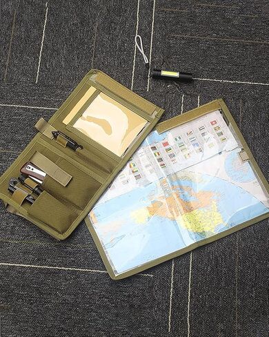 Map Case,Tactical Notebook,Waterproof map case Multifunctional Map Case for Military Hiking, Tactical, Outdoor Activities (CP) in Saudi Arabia