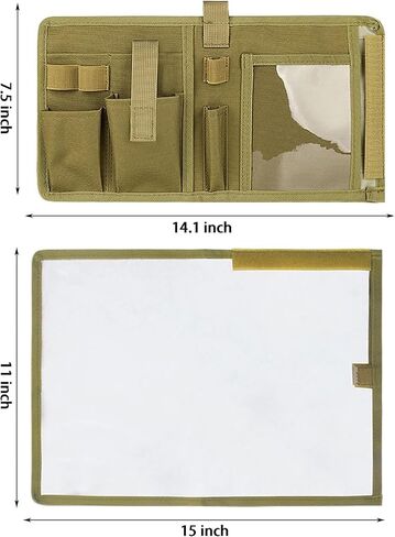 Map Case,Tactical Notebook,Waterproof map case Multifunctional Map Case for Military Hiking, Tactical, Outdoor Activities (CP) in Saudi Arabia