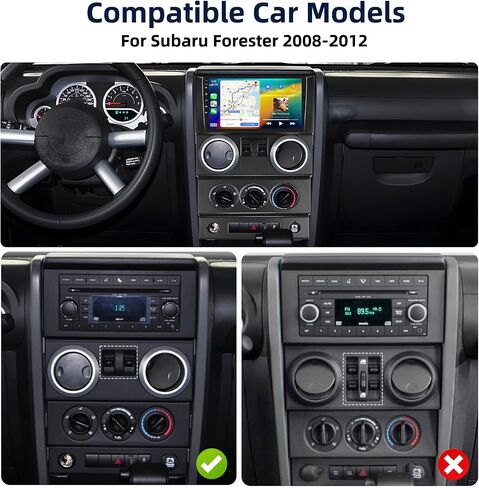ستيريو سيارة 2G+64G لسيارة Jeep Wrangler 2007-2012 مع CarPlay Andriod Auto 9 بوصة تعمل باللمس وراديو السيارة Android 13 مع نظام ملاحة GPS بلوتوث واي فاي FM RDS كاميرا احتياطية (بابين) in Saudi Arabia