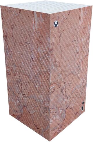 Carbon Fiber Gaming Skin Compatible with Microsoft Xbox Series X Digital Edition - Pink Marble - Premium 3M Vinyl Protective Wrap Decal Cover - Easy to Apply | Crafted in The USA by MightySkins in Saudi Arabia