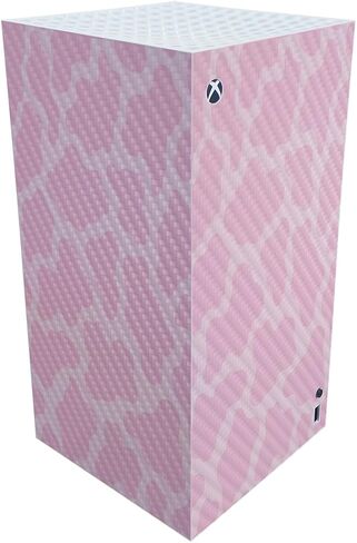 Carbon Fiber Gaming Skin Compatible with Microsoft Xbox Series X Digital Edition - Pink Marble - Premium 3M Vinyl Protective Wrap Decal Cover - Easy to Apply | Crafted in The USA by MightySkins in Saudi Arabia