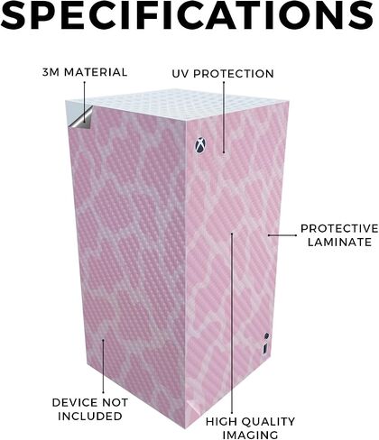 Carbon Fiber Gaming Skin Compatible with Microsoft Xbox Series X Digital Edition - Pink Marble - Premium 3M Vinyl Protective Wrap Decal Cover - Easy to Apply | Crafted in The USA by MightySkins in Saudi Arabia