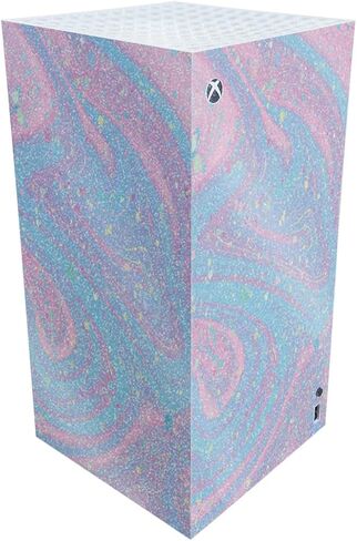 Carbon Fiber Gaming Skin Compatible with Microsoft Xbox Series X Digital Edition - Pink Marble - Premium 3M Vinyl Protective Wrap Decal Cover - Easy to Apply | Crafted in The USA by MightySkins in Saudi Arabia