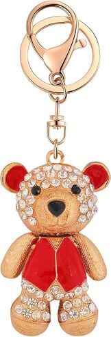 Cute Keychain Women Key Chains For Car Kawaii Anime Crystal Bling Pink Keychains Ring For Bag Purse Charm Accessories in Kuwait