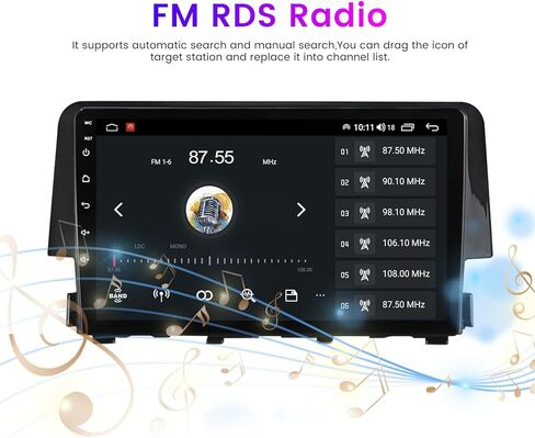 ستيريو راديو السيارة Android 12 لسيارة Honda Civic 2016-2021، Biorunn 9 بوصة 4 النواة سلكية لاسلكية للسيارة، تشغيل Android Auto GPS Navigation IPS شاشة تعمل باللمس BT FM RDS وحدة الرأس، 2 جيجا رام 32 جيجا روم in Kuwait