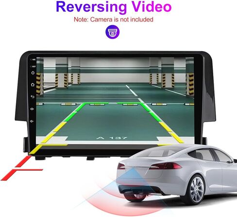 ستيريو راديو السيارة Android 12 لسيارة Honda Civic 2016-2021، Biorunn 9 بوصة 4 النواة سلكية لاسلكية للسيارة، تشغيل Android Auto GPS Navigation IPS شاشة تعمل باللمس BT FM RDS وحدة الرأس، 2 جيجا رام 32 جيجا روم in Kuwait
