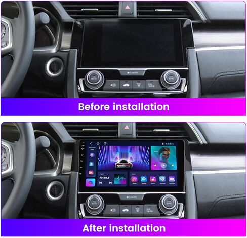 ستيريو راديو السيارة Android 12 لسيارة Honda Civic 2016-2021، Biorunn 9 بوصة 4 النواة سلكية لاسلكية للسيارة، تشغيل Android Auto GPS Navigation IPS شاشة تعمل باللمس BT FM RDS وحدة الرأس، 2 جيجا رام 32 جيجا روم in Kuwait