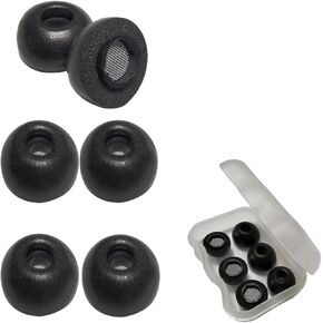 4 Sizes Memory Foam Ear Tips for Samsung Galaxy Buds3 Pro Replacement Earbuds Tips for Galaxy Buds 3 Pro Earbud Fit in Case Black, 4 Pairs