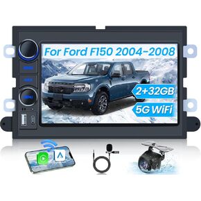 Car Radio Stereo for Ford F150 2004-2008: 7 inch 1280 * 800 Touch Split Screen - [2G+32G] Head Unit with Wireless Carplay Andriod Auto 5GWiFi Bluetooth Backup Camera GPS FM SWC