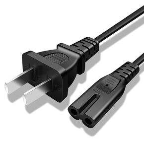 TV Power Cord 10ft Cable for TCL LG JVC Sony Samsung Toshiba Sharp, LED LCD Insignia Sharp Toshiba JVC Hisense Electronics UN65KS8000FXZA UN40J5200AFXZA 43UH6100 and Other 8-Type Interface Devices