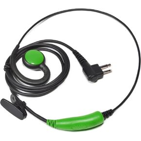 HYS Soft Rubber C-Ring Earpiece, 1 Wire Headset with Online PTT for CP200 PR400 CLS RDX RDU Motorola 2-PIN Compatible Radios