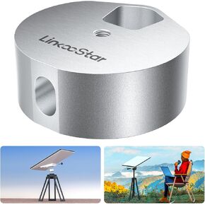 Starlink Mini Tripod Adapter, Aluminum Alloy Tripod Mount Adapter 1/4"~20 & 3/8"~16 Threaded for Starlink Mini Tripod, Use with Pipe Adapter Fixing Clamp or Bracket for RV, Camping, Travel Essentials