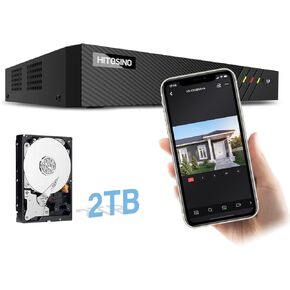 4K 8CH NVR, 8PoE Port, 8 Channels Network Video Recorder with Audio, Only Support HK/HITOSINO 8MP/6MP/5MP/4MP/3MP/1080P Camera, Hikconnect/iVMS4200, Pre-Install 2TB HDD, Motion Detection 2.0