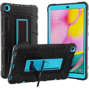 Case for Samsung Galaxy Tab A 10.1 2019, Hybrid Shockproof Rugged Drop Protection Cover with Kickstand for Samsung Galaxy Tab A 10.1 Inch SM-T510 / T515(Black)